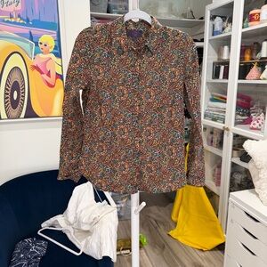 LIBERTY OF LONDON AND J CREW COTTON SHIRT. Dizty floral  SIZE 4